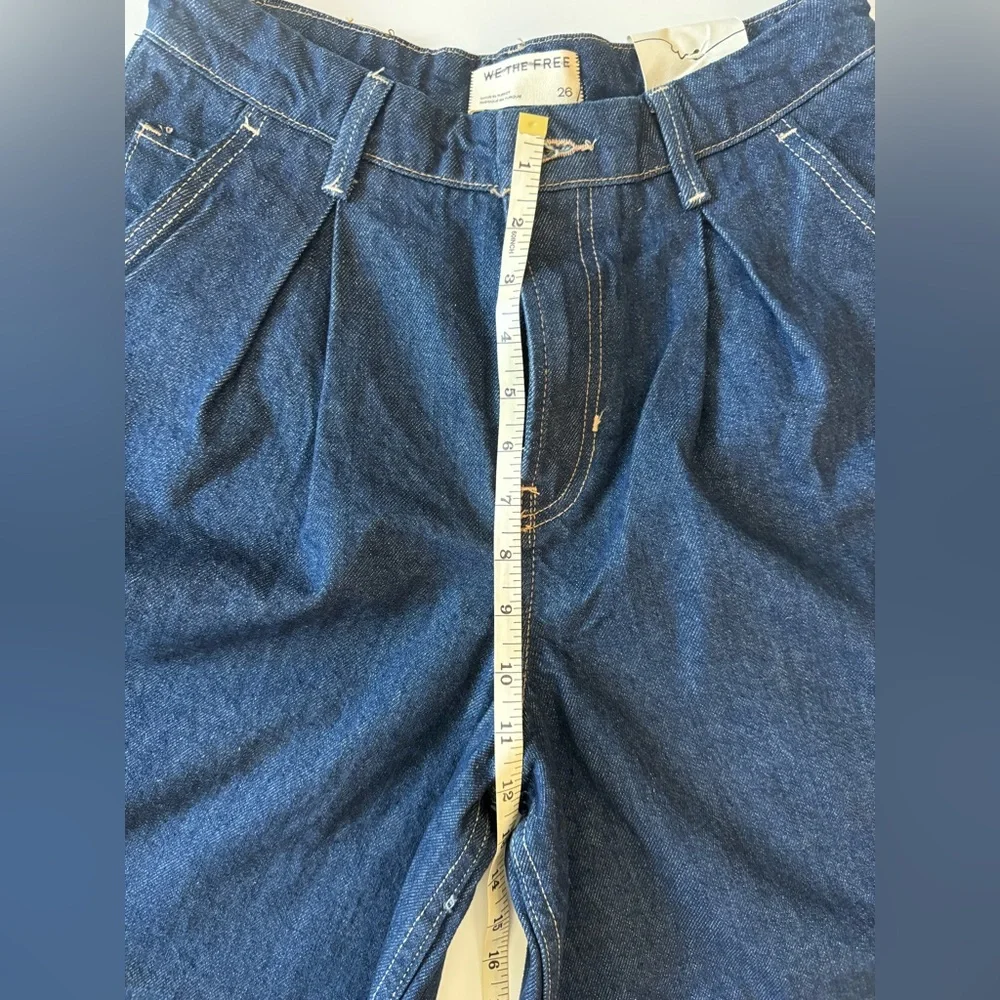 We The Free Curvy Antonia Crop Culotte Jeans/Shorts, Deep Blue, Wmns Sz 26, NWT - Picture 14 of 15